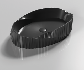 Раковина  CeramaLux 78750MB черная 60 см