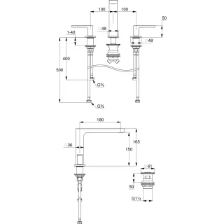 Смеситель для раковины Kludi Renon 423935375 белый матовый