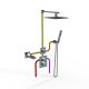 Душевой комплект Paini Grazia 21CRSET36911THSHBATH с термостатом хром