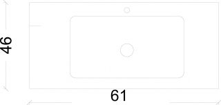 Раковина Armadi Art Vallessi 60см керамика белый 838-060-W