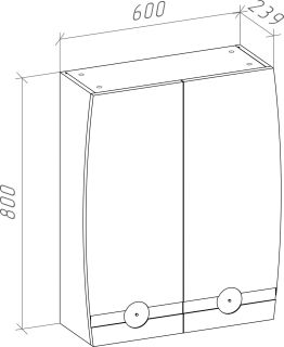 Шкаф Bellezza Абрис 60см белый 00000006121