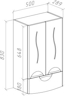 Шкаф Bellezza Глория 50см белый 00000006221