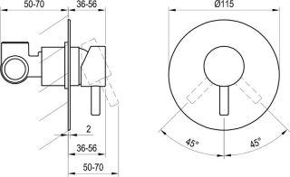 Смеситель для душа Ravak Espirit X070205 ES 062.00CR.O1 ХРОМ