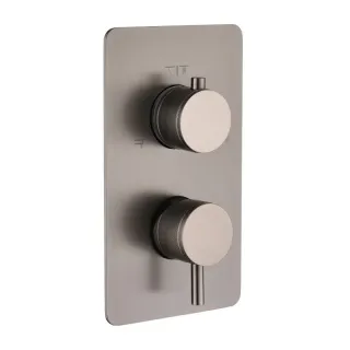 Встраиваемый смеситель для душа Boheme Cell 135-3-GM 3-х проходной оружейная сталь