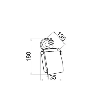 Держатель для туалетной бумаги с крышкой Boheme Vogue 10181 хром