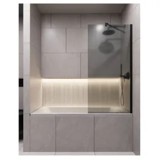 Шторка на ванну Timo T19 80 см чёрный