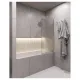 Шторка на ванну Timo T22 90 см хром