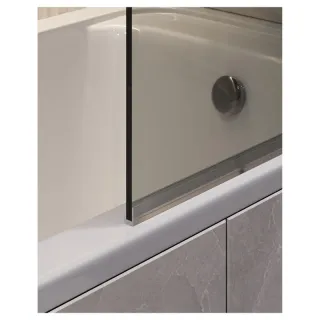 Шторка на ванну Timo T28 80 см чёрный