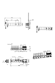 Встраиваемый смеситель для душа Boheme Zodiac Thermo 133-SYS-MW с термостатом белый матовый