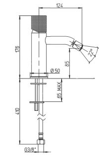 Смеситель для биде Paini Cox Grip 7GCR304 хром