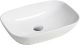Раковина накладная SantiLine SL-1049 со смещенным к стене сливом 51см белый
