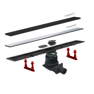 Душевой лоток Pestan Confluo Frameless Line 450 Black Glass