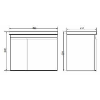 Тумба с раковиной Comforty Осло 00-00000836 80 см Бетон светлый