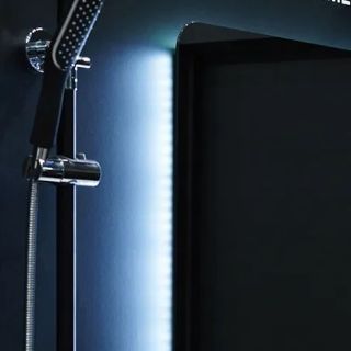 Зеркало Armadi Art Vallessi с подсветкой и полкой антрацит 100см 552/2