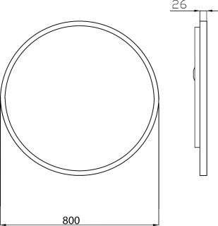 Зеркало Armadi Art Vallessi сенсорное с подсветкой 80см 545/2