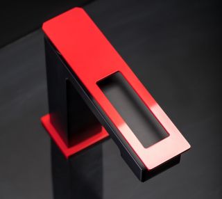 Смеситель для раковины Boheme Q чёрный/красный 141-BR