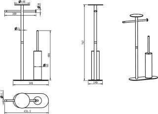 Стойка напольная Boheme белый/хром 10953-W-CR