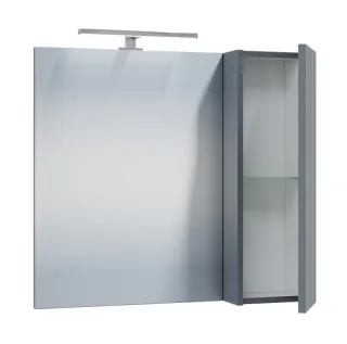 Зеркало-шкаф с подсветкой Санта Альтаир 700503 70 см графит матовый