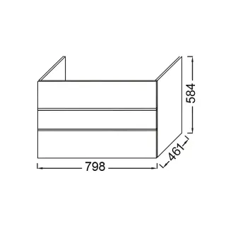 Тумба под раковину Jacob Delafon Lucien EB2057-J5-J5 80 см белый лак