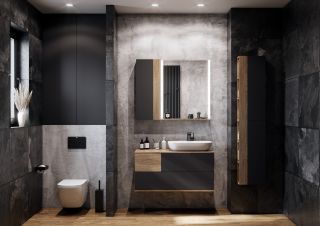 Модуль для зеркала Акватон Терра 24см дуб кантри/антрацит 1A247403TEKA0