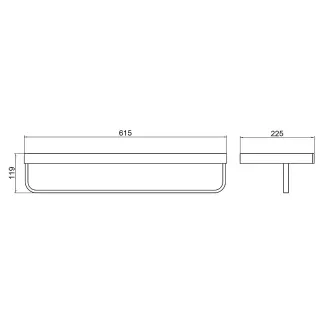 Полка для полотенец Timo Petruma 15258/18 чёрное золото