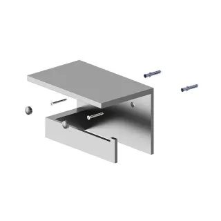 Бумагодержатель Timo Petruma 15243/18 с полкой чёрное золото