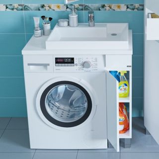 Тумба под раковину для стиральной машины СанТа Марс 900127 19см белый