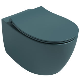 Подвесной унитаз Isvea Sentimenti Neo 10AR02010SV-2P безободковый крышка микролифт изумрудный матовый