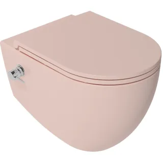 Подвесной унитаз Isvea Infinity 10NFS1005I-2S безободковый с функцией биде лососевый матовый