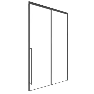 Душевая дверь в нишу Timo T59L 150 см левая чёрный