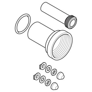 Комплект подсоединительный Geberit 152.404.46.1 18.5 см с уплотнительным кольцом d 90 мм d1 45 мм