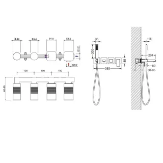 Смеситель для ванны Aquatek Либра AQ1644CR хром