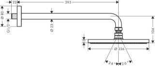 Верхний душ Hansgrohe Raindance 27607000 хром