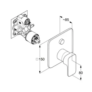 Смеситель для ванны Kludi Renon 42759N075 брашированное золото