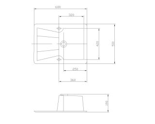 Мойка кухонная Акватон Монца 68 см терракотовый