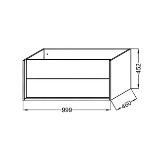 Тумба под раковину Jacob Delafon Vivienne EB1585-E52-S08 100 см дуб табак/тёмно-красный сатин лак
