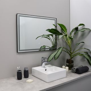 Зеркало FIXSEN с подсветкой LED прямоугольное 80х60 см графит (FX-2080F)