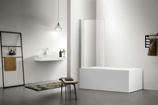 Шторка на ванну Aquatek AQ DEL SBA 08015CH 80см хром