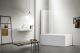 Шторка на ванну Aquatek AQ DEL SBA 08015CH 80см хром