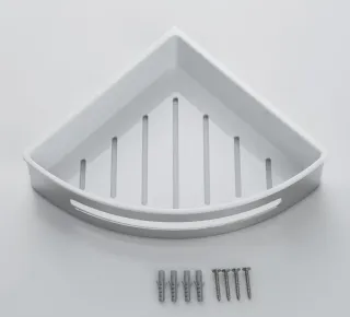 Полка угловая Timo Luiro 18577/13 никель/белый