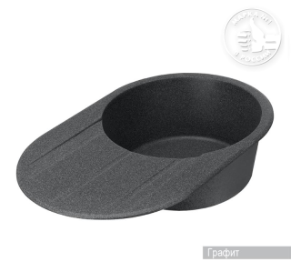 Мойка кухонная Акватон Амира 78см графит