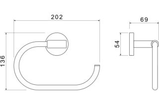 Полотенцедержатель Aquatek Оберон AQ4221CR хром
