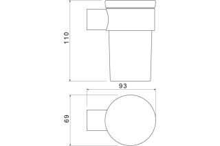 Стакан Aquatek Лира AQ4427CR хром