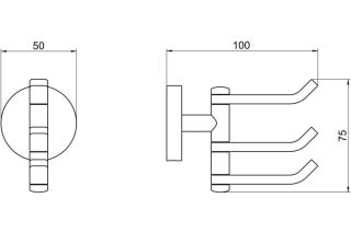Крючок тройной Aquatek Бетта AQ4632CR хром