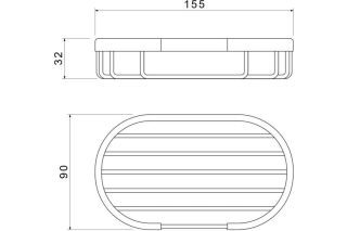 Мыльница  Aquatek AQ4956CR хром