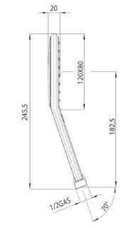 Душевая лейка Bossini Agua Life B00177.030 кнопка напора воды хром