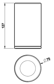 Стакан Gessi 316 58532.707 чёрный брашированный