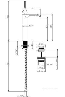 Смеситель для раковины Bossini Apice-T E89602.030 хром