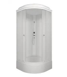 Душевая кабина Triton Вельвет Щ0000063055 90x90 см профиль белый стекло матовое