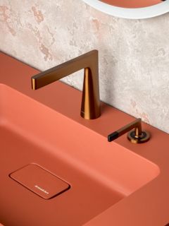 Смеситель для раковины Boheme  Duo Boheme 2х-позиционный COPPER BRUSHED брашированная медь